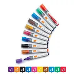   NOBO Táblamarker, folyékonytintás, kúpos, 1-3 mm, NOBO, vegyes színek