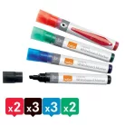 NOBO Táblamarker, vágott hegyű, 4 mm, NOBO, 4 különböző szín