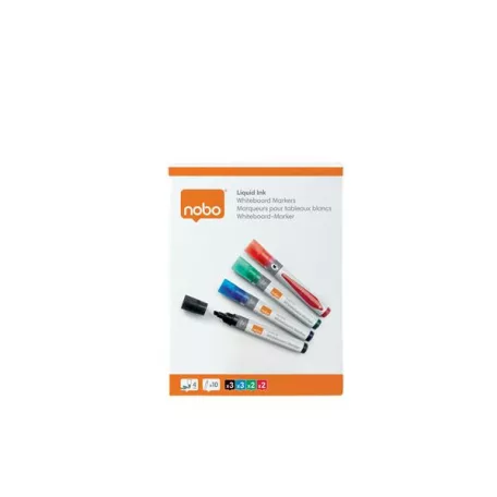 NOBO Táblamarker, vágott hegyű, 4 mm, NOBO, 4 különböző szín