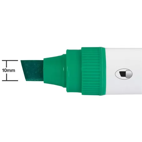 NOBO Táblamarker, vágott hegyű, 10 mm, NOBO "Glide", zöld