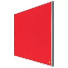   NOBO Textiltábla, széles képarány, 40"/89x50cm, alumínium keret, NOBO "Impression Pro", piros