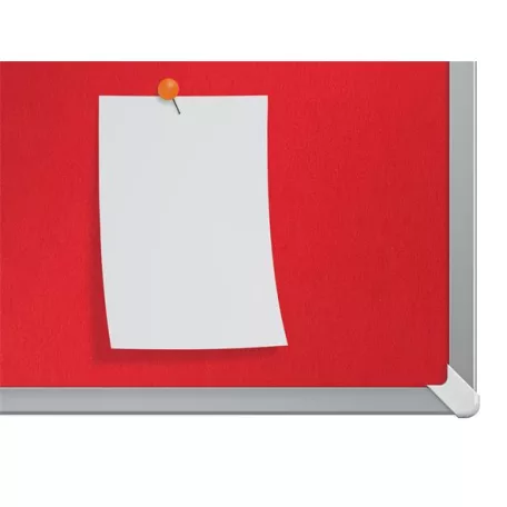 NOBO Textiltábla, széles képarány, 40"/89x50cm, alumínium keret, NOBO "Impression Pro", piros