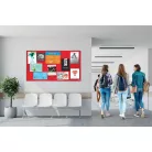 NOBO Textiltábla, széles képarány, 40"/89x50cm, alumínium keret, NOBO "Impression Pro", piros
