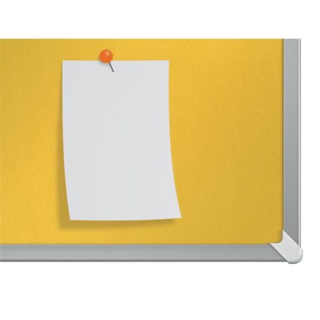 NOBO Textiltábla, széles képarány, 40"/89x50cm, alumínium keret, NOBO "Impression Pro", sárga