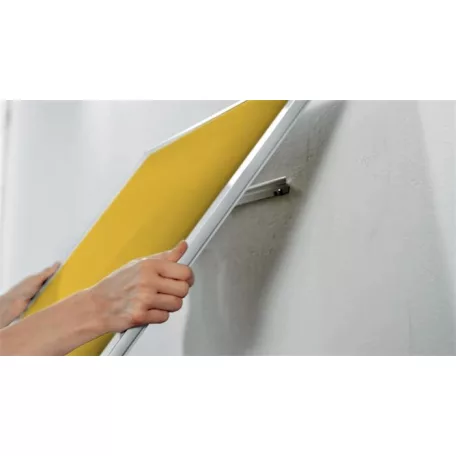 NOBO Textiltábla, széles képarány, 40"/89x50cm, alumínium keret, NOBO "Impression Pro", sárga