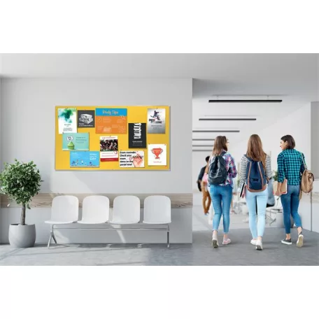 NOBO Textiltábla, széles képarány, 40"/89x50cm, alumínium keret, NOBO "Impression Pro", sárga