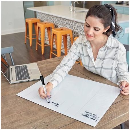 NOBO Tervezőtábla, üveg, mágneses felület, heti, 43x56 cm, NOBO "Home", fehér