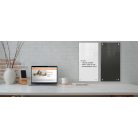 NOBO Üzenőtábla, üveg, fali, keskeny, 30x60 cm, NOBO "Home", fehér