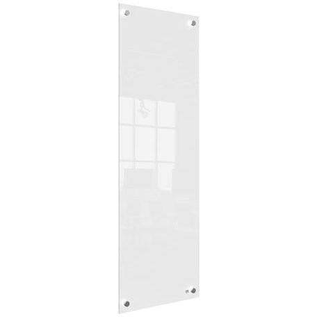 NOBO Üzenőtábla, üveg, fali, keskeny, 30x90 cm, NOBO "Home", fehér
