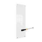 NOBO Üzenőtábla, üveg, fali, keskeny, 30x90 cm, NOBO "Home", fehér