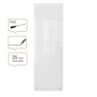 NOBO Üzenőtábla, üveg, fali, keskeny, 30x90 cm, NOBO "Home", fehér