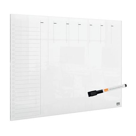 NOBO Tervezőtábla, akril, heti, fali/asztali, A3, NOBO "Home"