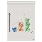 NOBO Flipchart papír, kétoldalas, sima/kockás, 580X810mm, 50 lap, NOBO