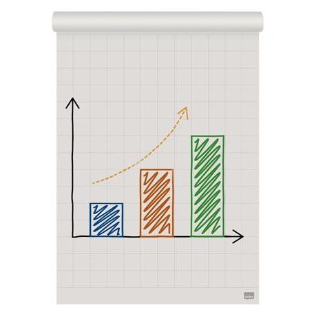 NOBO Flipchart papír, kétoldalas, sima/kockás, 580X810mm, 50 lap, NOBO