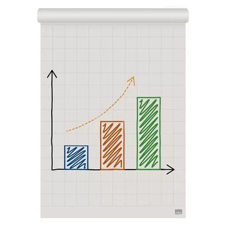 NOBO Flipchart papír, kétoldalas, sima/kockás, 580X810mm, 50 lap, NOBO