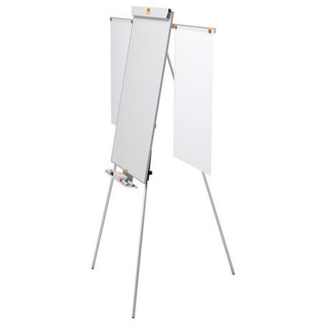 NOBO Flipchart tábla, mágneses felület, 2 db segédkarral, 68x100,5 cm, NOBO "Essentials", fehér