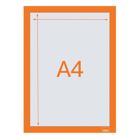 NOBO Posztertábla, fali, A4 méret, műanyag keret, 2 db, NOBO, narancs