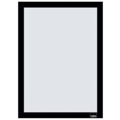   NOBO Posztertábla, fali, A4 méret, műanyag keret, 2 db, NOBO, fekete
