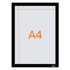 NOBO Posztertábla, fali, A4 méret, műanyag keret, 2 db, NOBO, fekete