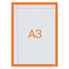 NOBO Posztertábla, fali, A3 méret, műanyag keret, 2 db, NOBO, narancs