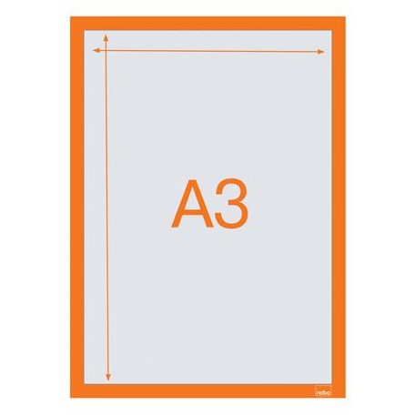 NOBO Posztertábla, fali, A3 méret, műanyag keret, 2 db, NOBO, narancs