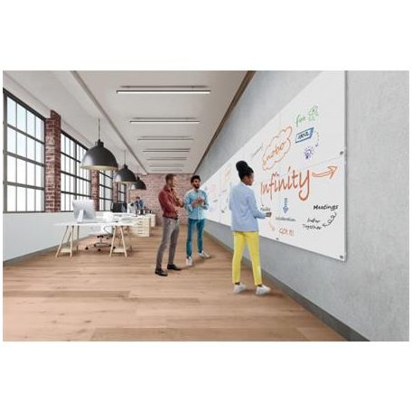 NOBO Fehértábla, mágneses, 90x60 cm, keret nélkül, NOBO "Infinity"