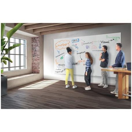 NOBO Fehértábla, mágneses, 120x90 cm, keret nélkül, NOBO "Infinity"