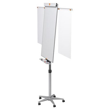 NOBO Flipchart tábla, mobil, mágneses felület, 2 db segédkarral, 70x100 cm, NOBO "Impression Pro"