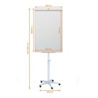 NOBO Flipchart tábla, mobil,  mágneses felület, 70x200 cm, NOBO "Impression Pro", fehér