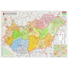   STIEFEL Könyökalátét, kétoldalas, STIEFEL "Magyarország Közigazg./ Mo. autótérkép"