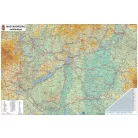 STIEFEL Könyökalátét, kétoldalas, STIEFEL "Magyarország Közigazg./ Mo. autótérkép"
