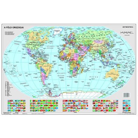 STIEFEL Könyökalátét, kétoldalas, STIEFEL "Föld országai/Gyermek-világtérkép"