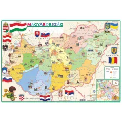   STIEFEL Könyökalátét, kétoldalas, STIEFEL, "Gyerek Magyarország közigazgatása/domborzata"