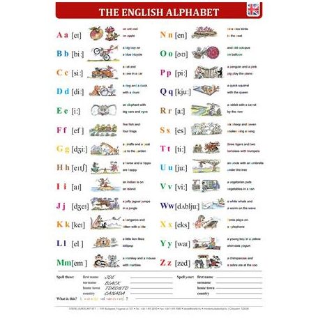 STIEFEL Könyökalátét, kétoldalas, A3, STIEFEL "The English Alphabet/Great-Britain"