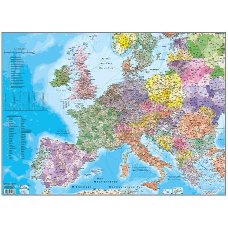STIEFEL Könyökalátét, 66x45 cm, STIEFEL "Európa irányítószámos térképe"