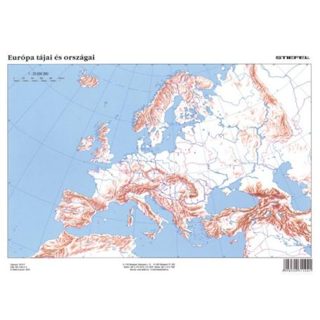 STIEFEL Tanulói munkalap, A4, STIEFEL "Európa közigazgatása / Európa domborzata"