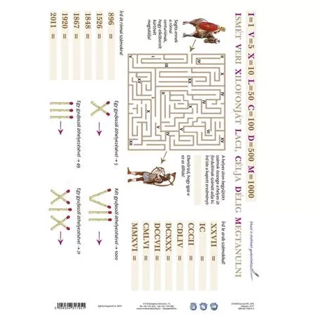 STIEFEL Tanulói munkalap, A4, STIEFEL"Római számok "