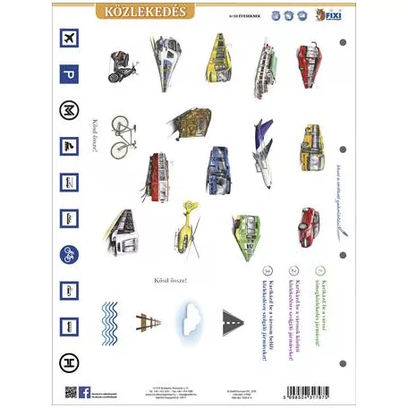 STIEFEL Tanulói munkalap, A4, STIEFEL" Közlekedés"