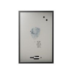   VICTORIA VISUAL Üzenőtábla, ezüst, mágneses, 60x40 cm, fekete fa keret, VICTORIA VISUAL, "Travel"