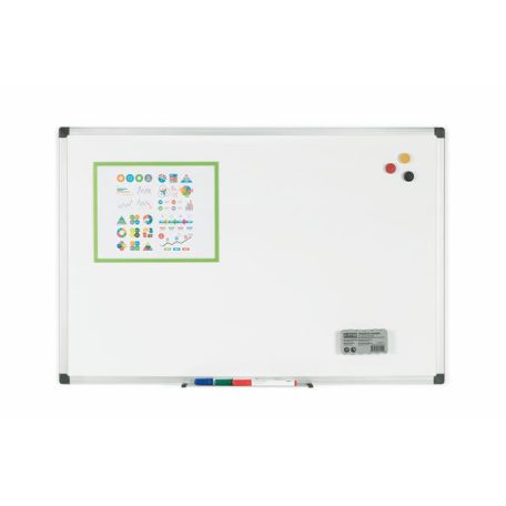 VICTORIA VISUAL Fehértábla, mágneses, 150x120 cm, alumínium keret, VICTORIA VISUAL