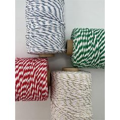   VICTORIA FACILITY Dekorzsineg, pékzsineg, zöld-fehér, pamut, 100 g, VICTORIA FACILITY