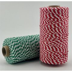   VICTORIA FACILITY Dekorzsineg, pékzsineg, zöld-fehér, pamut, 100 g, VICTORIA FACILITY