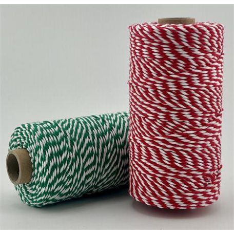 VICTORIA FACILITY Dekorzsineg, pékzsineg, zöld-fehér, pamut, 100 g, VICTORIA FACILITY
