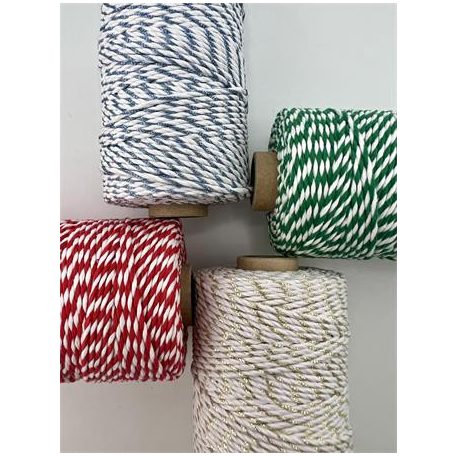 VICTORIA FACILITY Dekorzsineg, pékzsineg, arany-fehér, pamut, 100 g, VICTORIA FACILITY